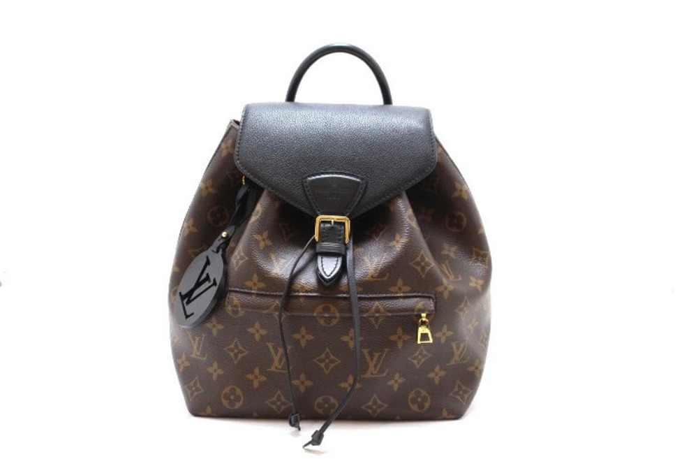 LOUIS VUITTON Montsouris NM Monogram Noir Black Backpack Daypack Canvas